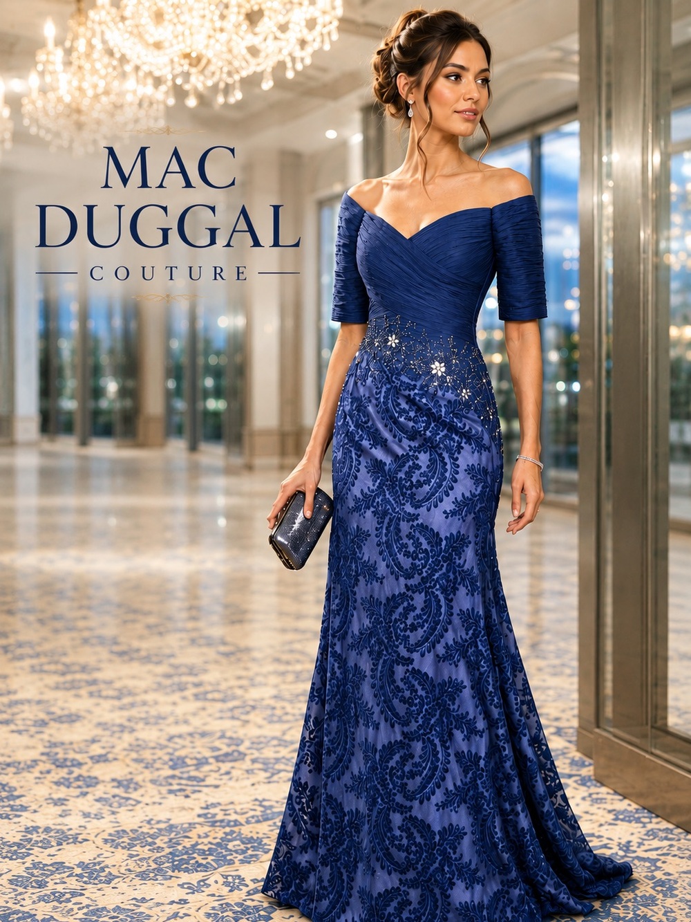 💙Mac Duggal,Gorgeous Dress, (Retails $798), EUC, Ruched, Embellished, Size 4